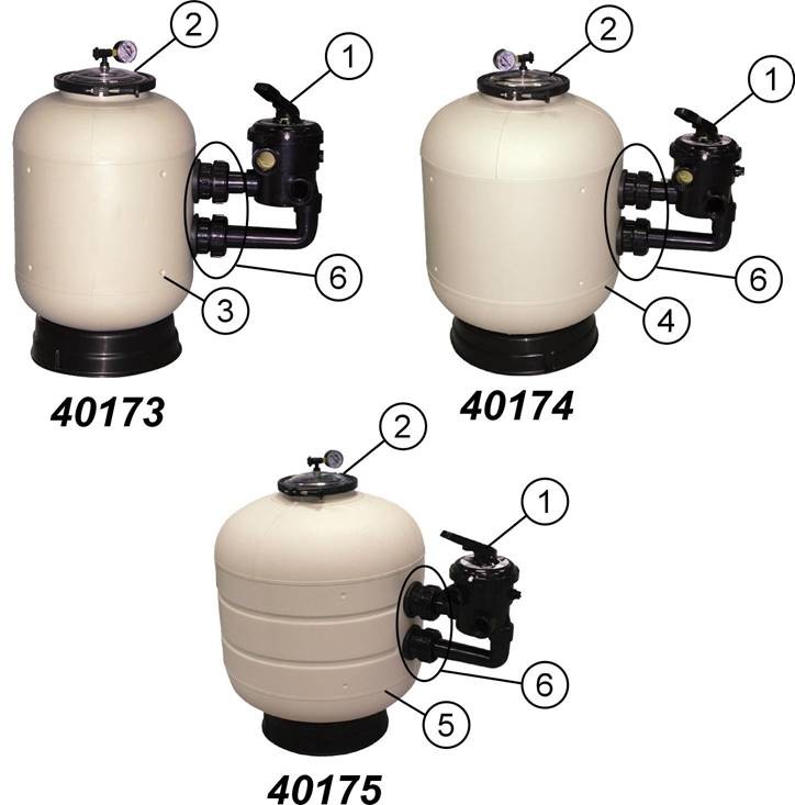 Filtros de arena 40175-40174-40173